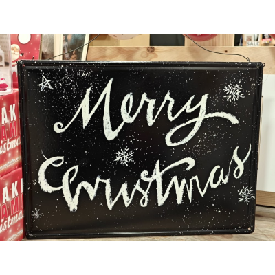 Placa Metal Navidad(Merry...