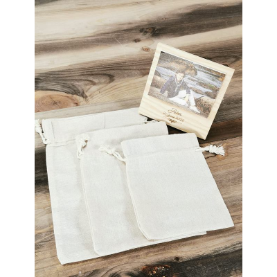 Bolsa Lino Natural 18X24