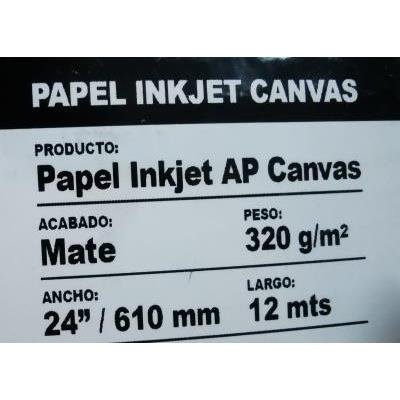 Papel Canvas 320 Gr. Matte...