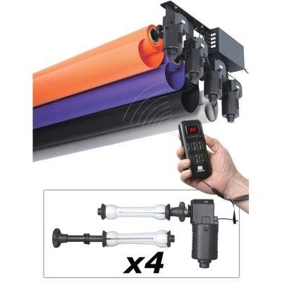 Sistema Motorizado 4 Fondos Nanlite Control Remoto