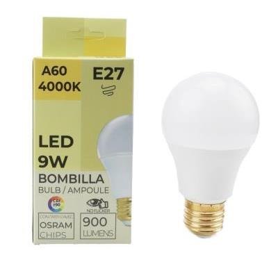 Bombilla LED E27 A60 9W CRI...