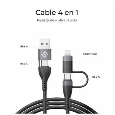 Cable Subblim USB 4 en 1 1m...